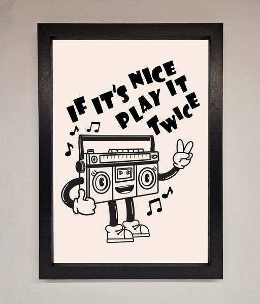 Play Twice Framed Wall Art - Hi Society