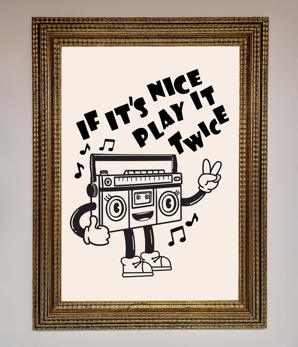 Play Twice Framed Wall Art - Hi Society