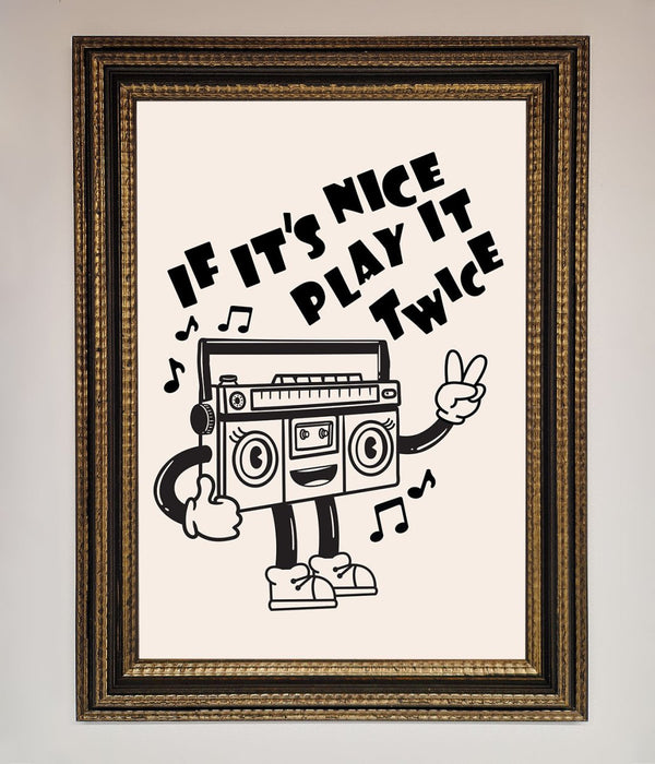 Play Twice Framed Wall Art - Hi Society