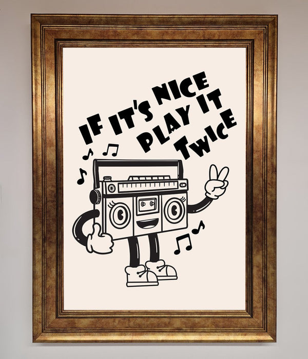 Play Twice Framed Wall Art - Hi Society