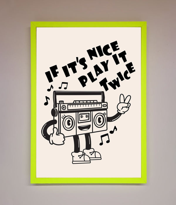Play Twice Framed Wall Art - Hi Society