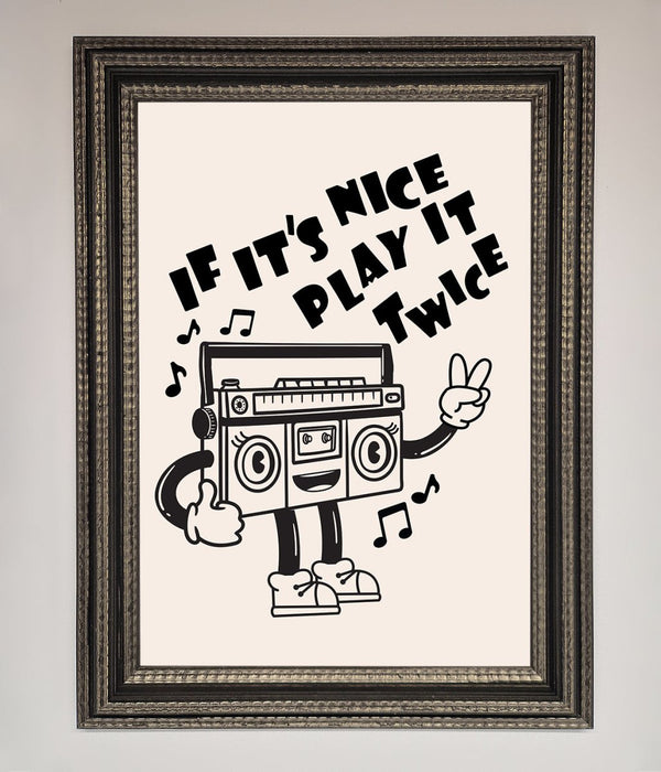 Play Twice Framed Wall Art - Hi Society