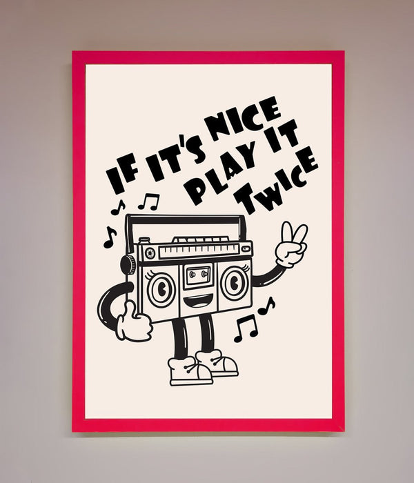 Play Twice Framed Wall Art - Hi Society