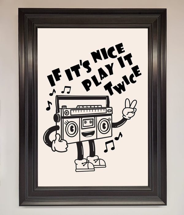 Play Twice Framed Wall Art - Hi Society