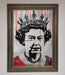 Queen Elizabeth Graffiti Red Blood Framed Poster - Hi Society