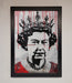 Queen Elizabeth Graffiti Red Blood Framed Poster - Hi Society