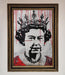Queen Elizabeth Graffiti Red Blood Framed Poster - Hi Society