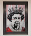 Queen Elizabeth Graffiti Red Blood Framed Poster - Hi Society