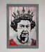 Queen Elizabeth Graffiti Red Blood Framed Poster - Hi Society