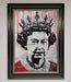 Queen Elizabeth Graffiti Red Blood Framed Poster - Hi Society
