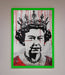 Queen Elizabeth Graffiti Red Blood Framed Poster - Hi Society