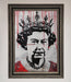 Queen Elizabeth Graffiti Red Blood Framed Poster - Hi Society