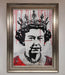 Queen Elizabeth Graffiti Red Blood Framed Poster - Hi Society