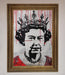 Queen Elizabeth Graffiti Red Blood Framed Poster - Hi Society