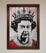 Queen Elizabeth Graffiti Red Blood Framed Poster - Hi Society