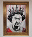 Queen Elizabeth Graffiti Red Blood Framed Poster - Hi Society