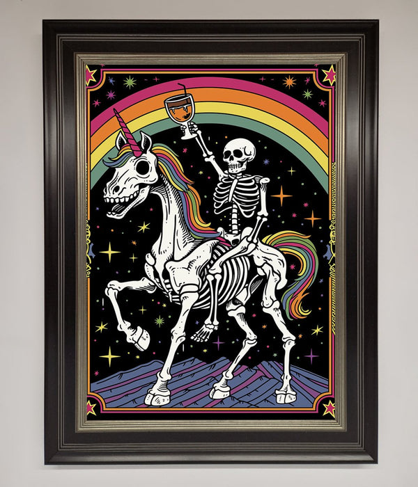 Rainbow Skeleton Framed Wall Art - Hi Society
