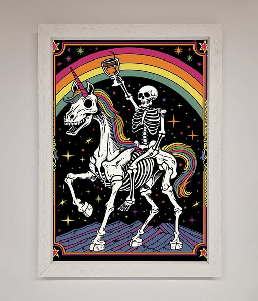 Rainbow Skeleton Framed Wall Art - Hi Society