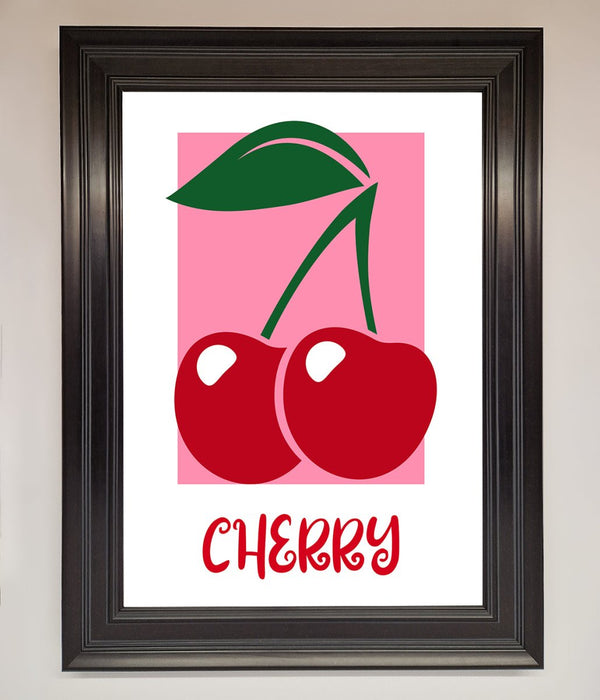 Red Cherries Modern Framed Poster - Hi Society