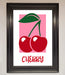 Red Cherries Modern Framed Poster - Hi Society