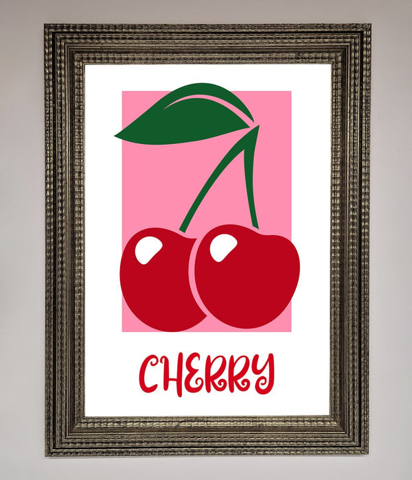 Red Cherries Modern Framed Poster - Hi Society