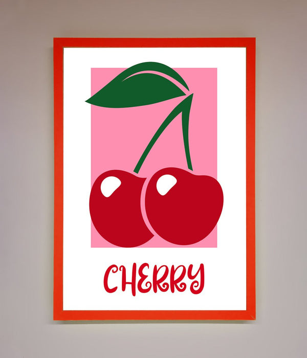 Red Cherries Modern Framed Poster - Hi Society