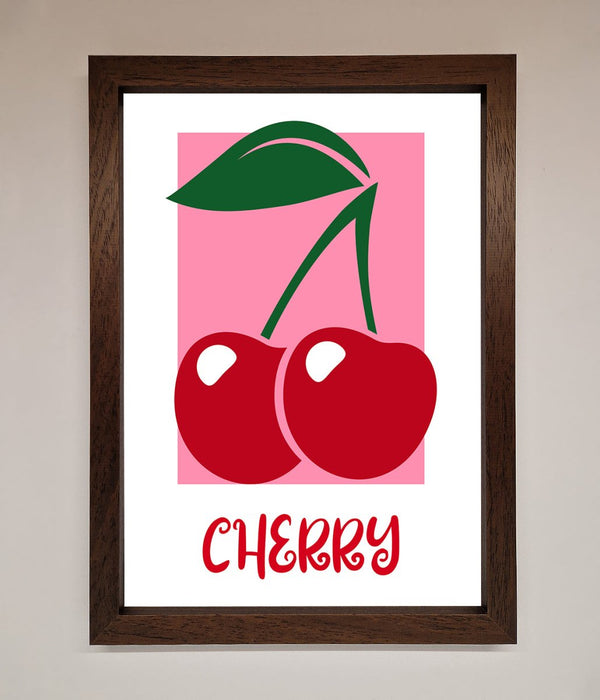 Red Cherries Modern Framed Poster - Hi Society