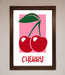 Red Cherries Modern Framed Poster - Hi Society
