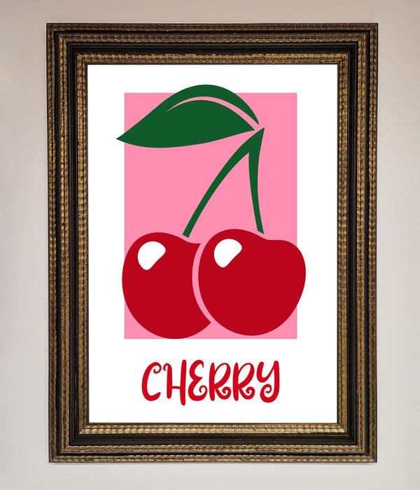 Red Cherries Modern Framed Poster - Hi Society