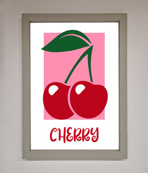 Red Cherries Modern Framed Poster - Hi Society