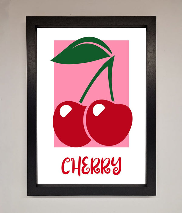 Red Cherries Modern Framed Poster - Hi Society