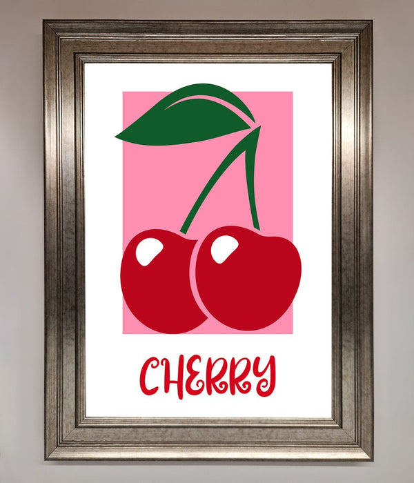 Red Cherries Modern Framed Poster - Hi Society