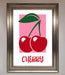 Red Cherries Modern Framed Poster - Hi Society