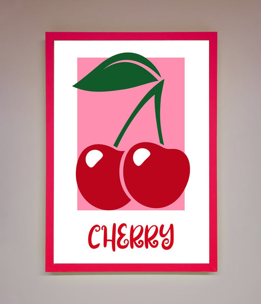 Red Cherries Modern Framed Poster - Hi Society