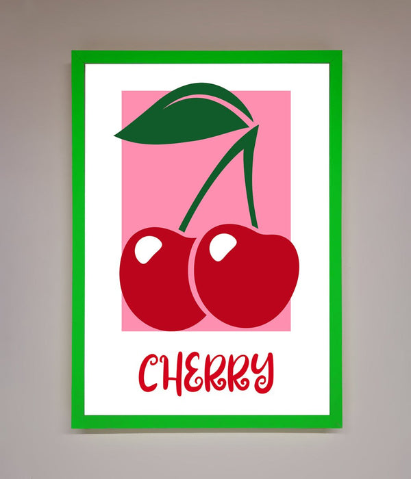 Red Cherries Modern Framed Poster - Hi Society