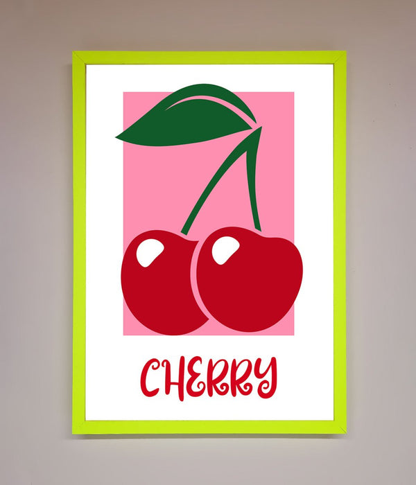 Red Cherries Modern Framed Poster - Hi Society