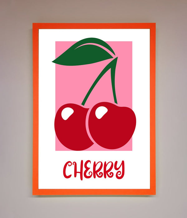 Red Cherries Modern Framed Poster - Hi Society