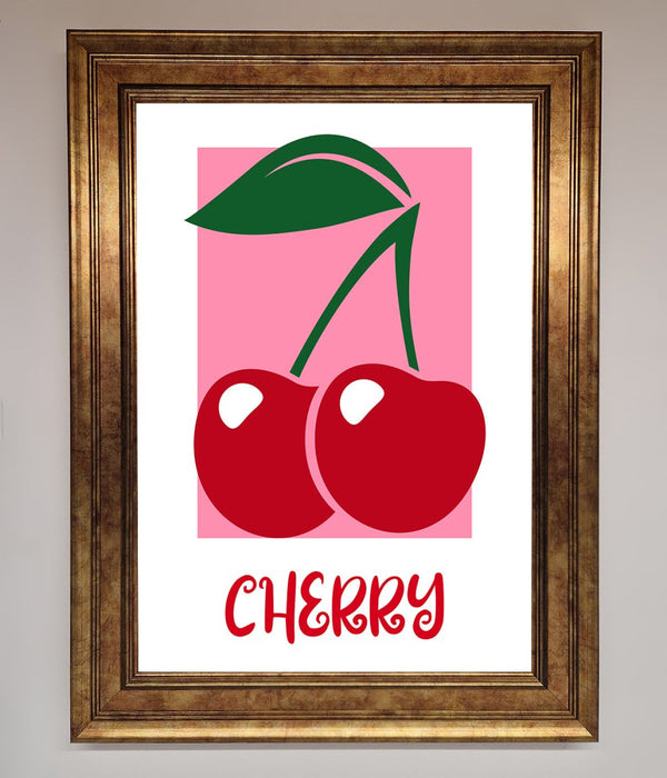 Red Cherries Modern Framed Poster - Hi Society