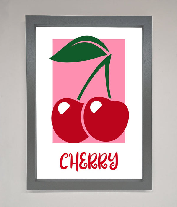 Red Cherries Modern Framed Poster - Hi Society