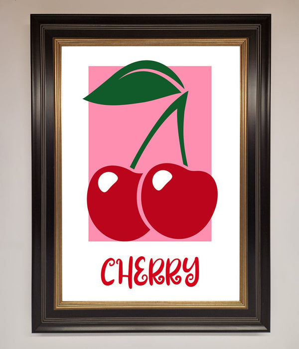 Red Cherries Modern Framed Poster - Hi Society