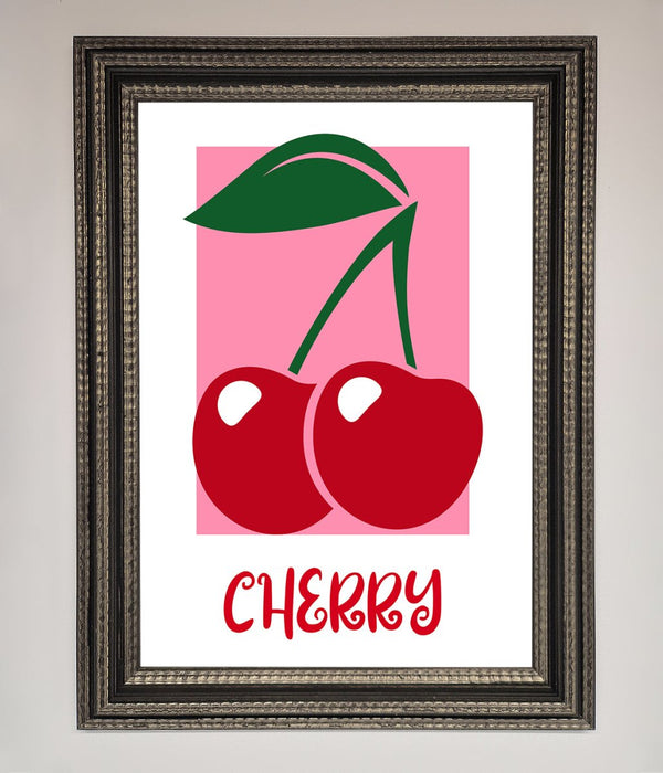 Red Cherries Modern Framed Poster - Hi Society