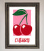 Red Cherries Modern Framed Poster - Hi Society