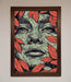 Red Leaves Face Framed Print - Hi Society