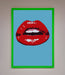 Red Lips Contemporary Framed Poster - Hi Society