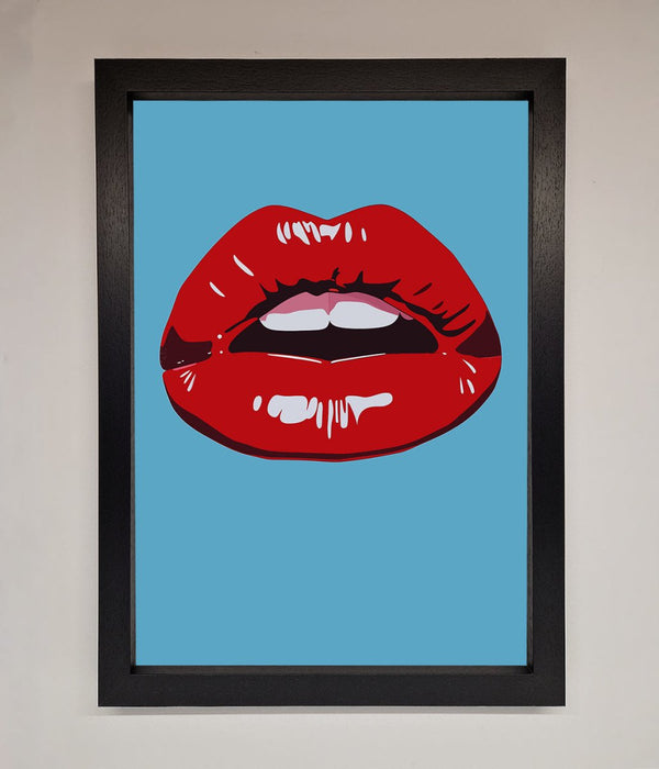 Red Lips Contemporary Framed Poster - Hi Society