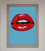 Red Lips Contemporary Framed Poster - Hi Society