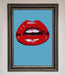 Red Lips Contemporary Framed Poster - Hi Society