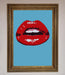 Red Lips Contemporary Framed Poster - Hi Society
