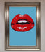 Red Lips Contemporary Framed Poster - Hi Society