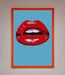 Red Lips Contemporary Framed Poster - Hi Society